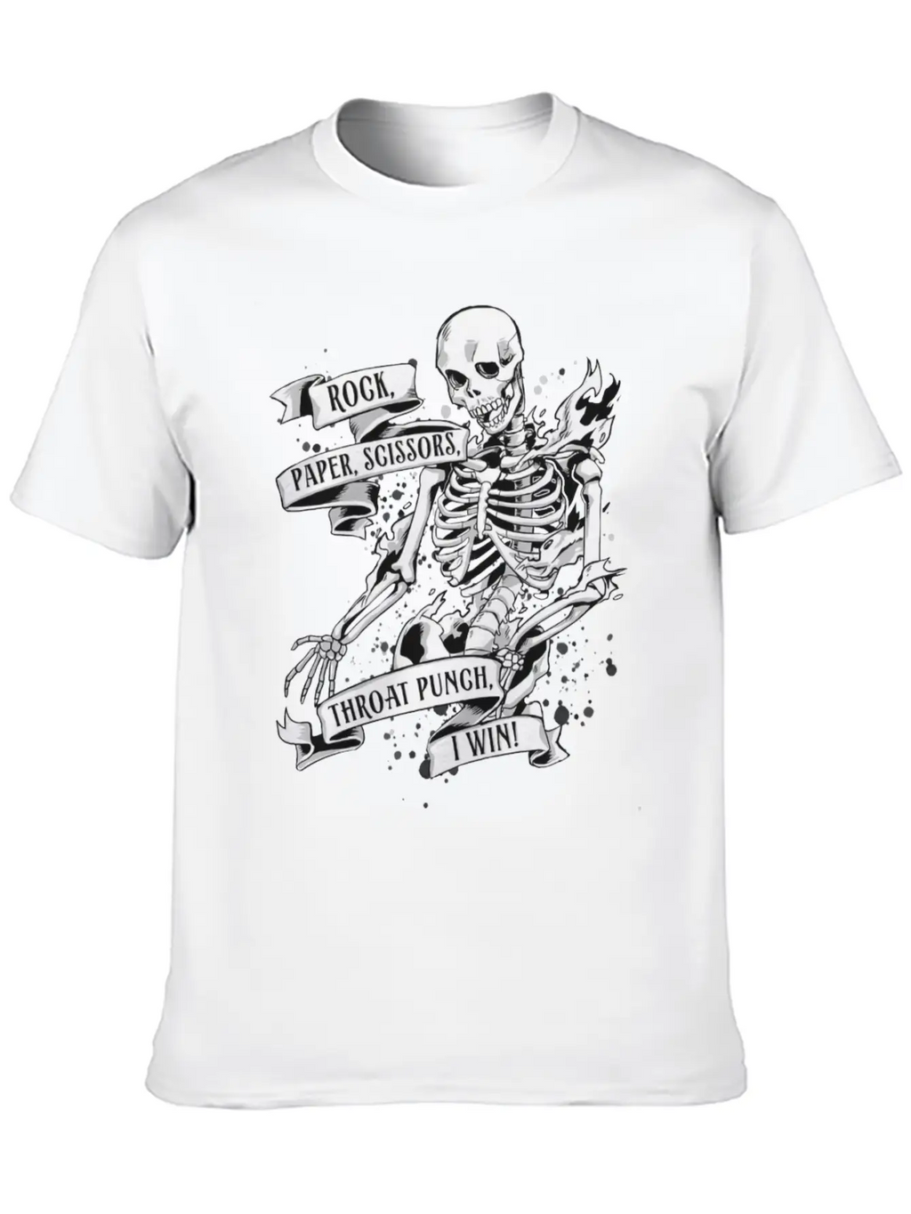 Rock, Paper, Scissors, Throat Punch, I Win Unisex Casual T-Shirt – Clean Design For Daily Comfort