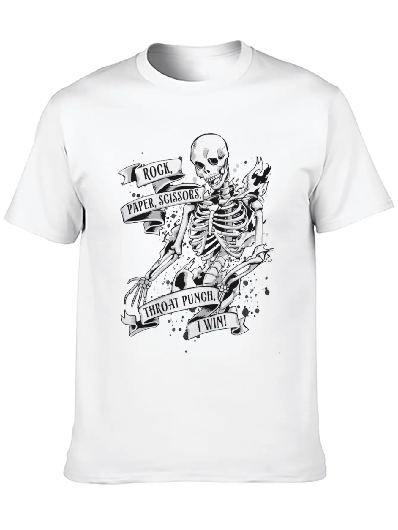 Rock, Paper, Scissors, Throat Punch, I Win Unisex Casual T-Shirt – Clean Design For Daily Comfort