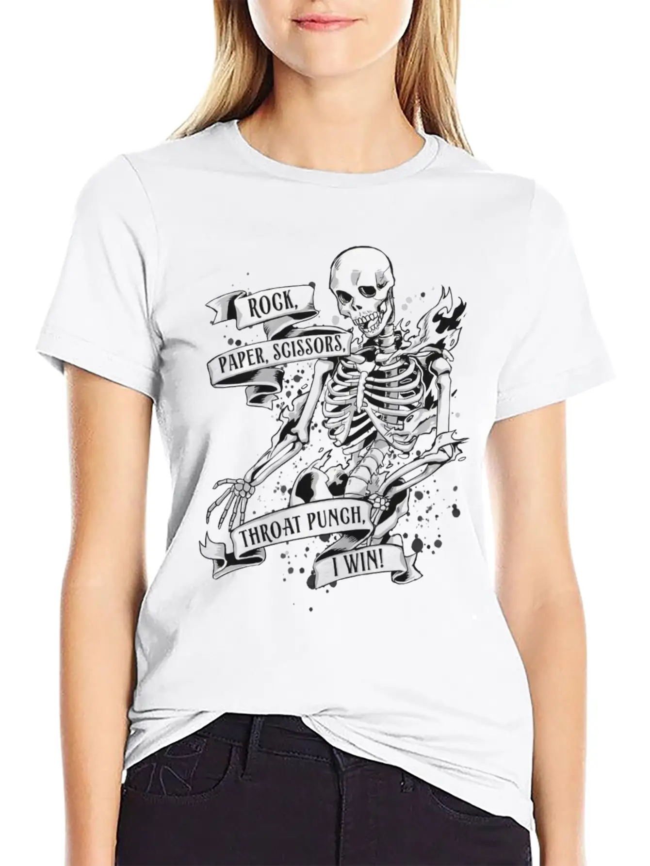 Rock, Paper, Scissors, Throat Punch, I Win Unisex Casual T-Shirt – Clean Design For Daily Comfort