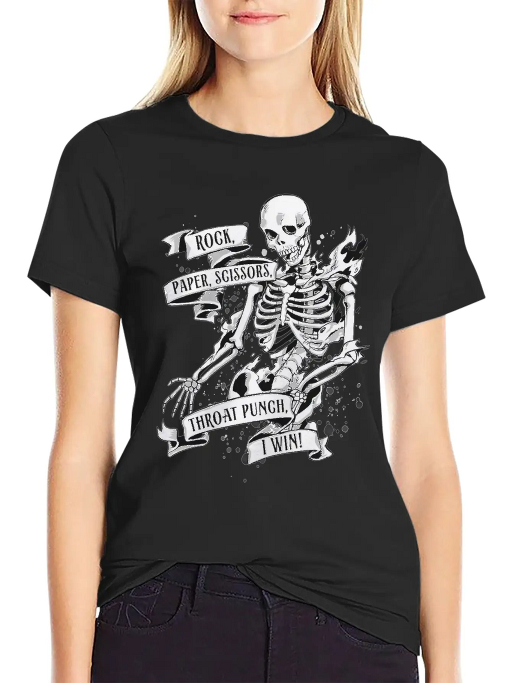 Rock, Paper, Scissors, Throat Punch, I Win Unisex Casual T-Shirt – Clean Design For Daily Comfort