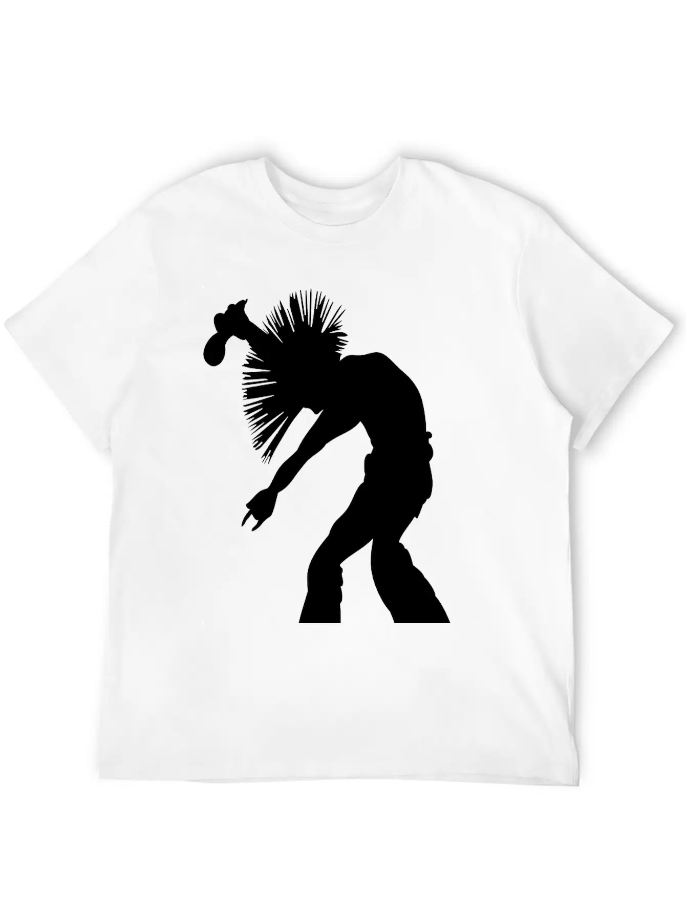 Rock Star Singer With Wild Mohican Style Hair Breathable Soft Cotton T-Shirt – Timeless Casual Look