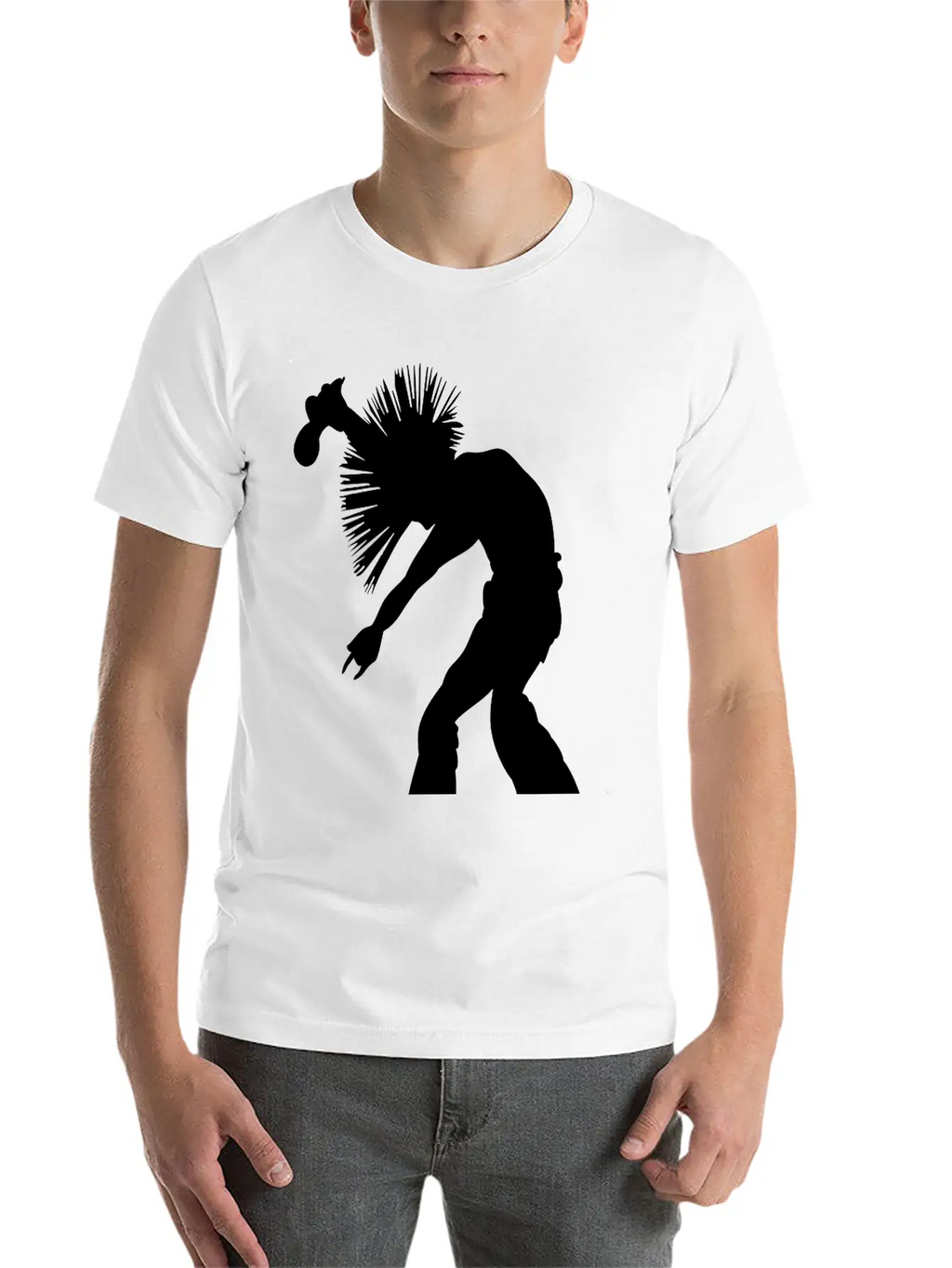 Rock Star Singer With Wild Mohican Style Hair Breathable Soft Cotton T-Shirt – Timeless Casual Look