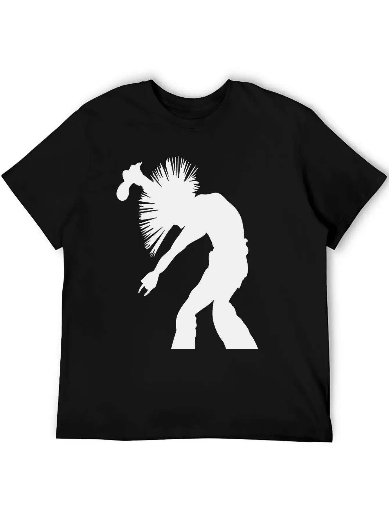 Rock Star Singer With Wild Mohican Style Hair Breathable Soft Cotton T-Shirt – Timeless Casual Look