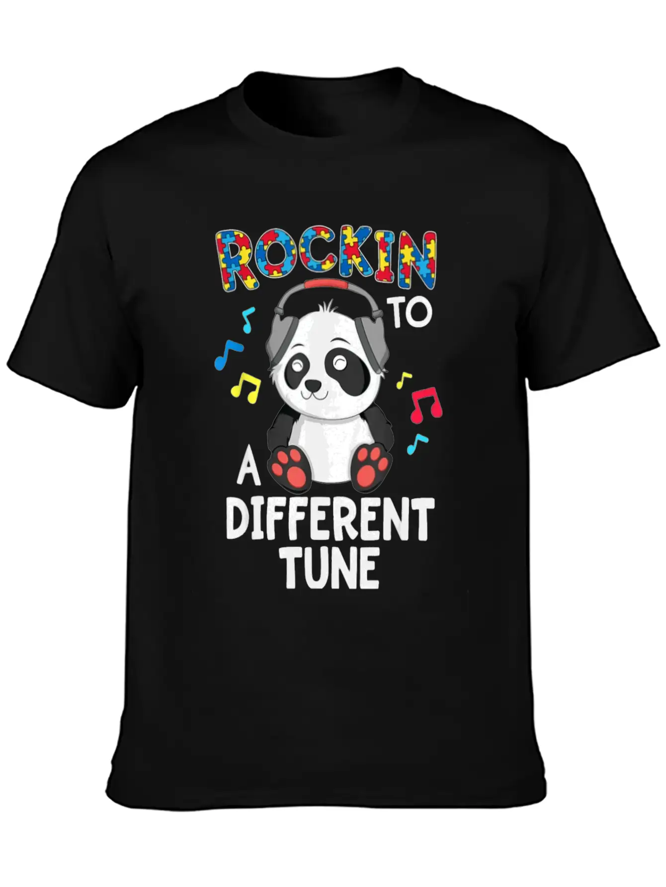 Rockin To A Different Tune Essential Cotton Tee For Daily Outfits – Unisex Style