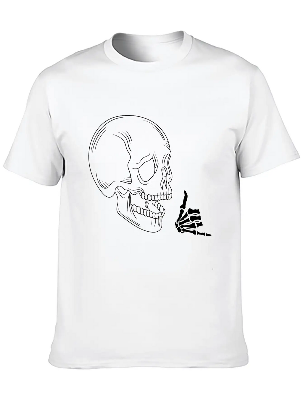 Rocking Skull Unisex Casual T-Shirt – Clean Design For Daily Comfort