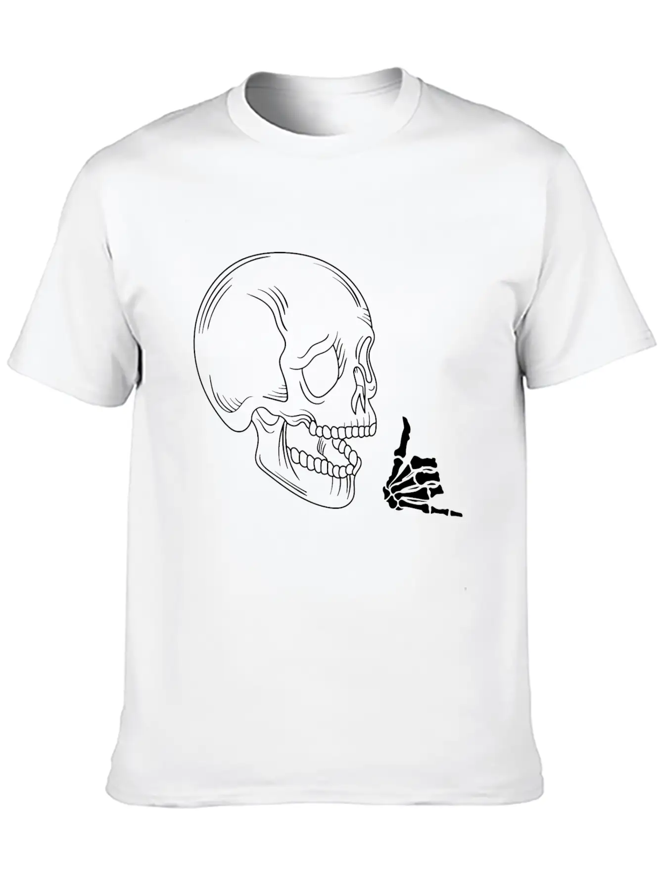 Rocking Skull Unisex Casual T-Shirt – Clean Design For Daily Comfort