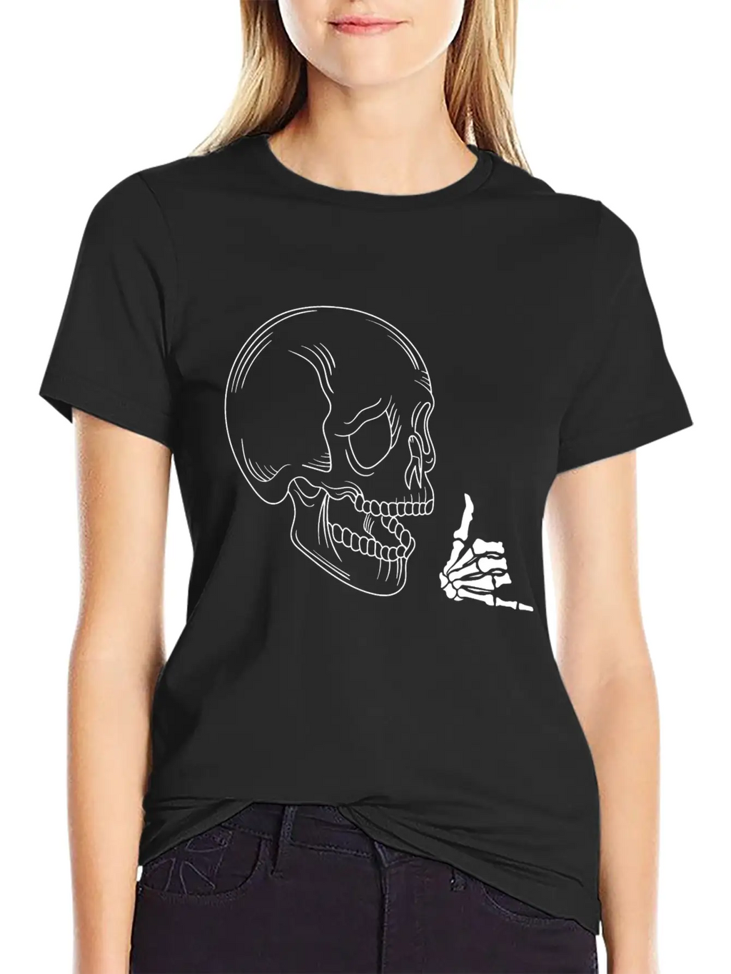 Rocking Skull Unisex Casual T-Shirt – Clean Design For Daily Comfort