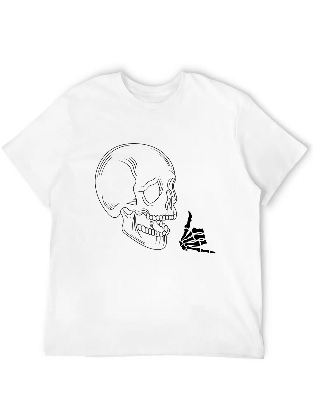 Rocking Skull Unisex Casual T-Shirt – Clean Design For Daily Comfort