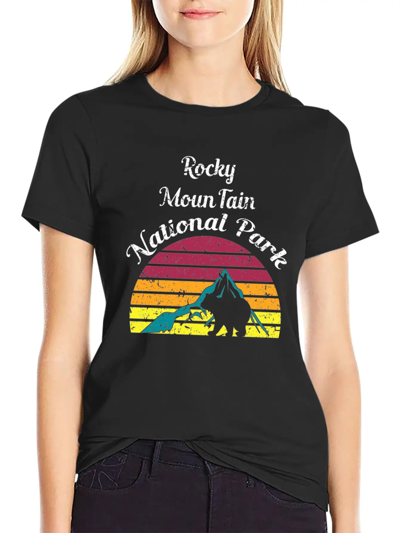 Rocky Mountain National Park Breathable Soft Cotton T-Shirt – Timeless Casual Look
