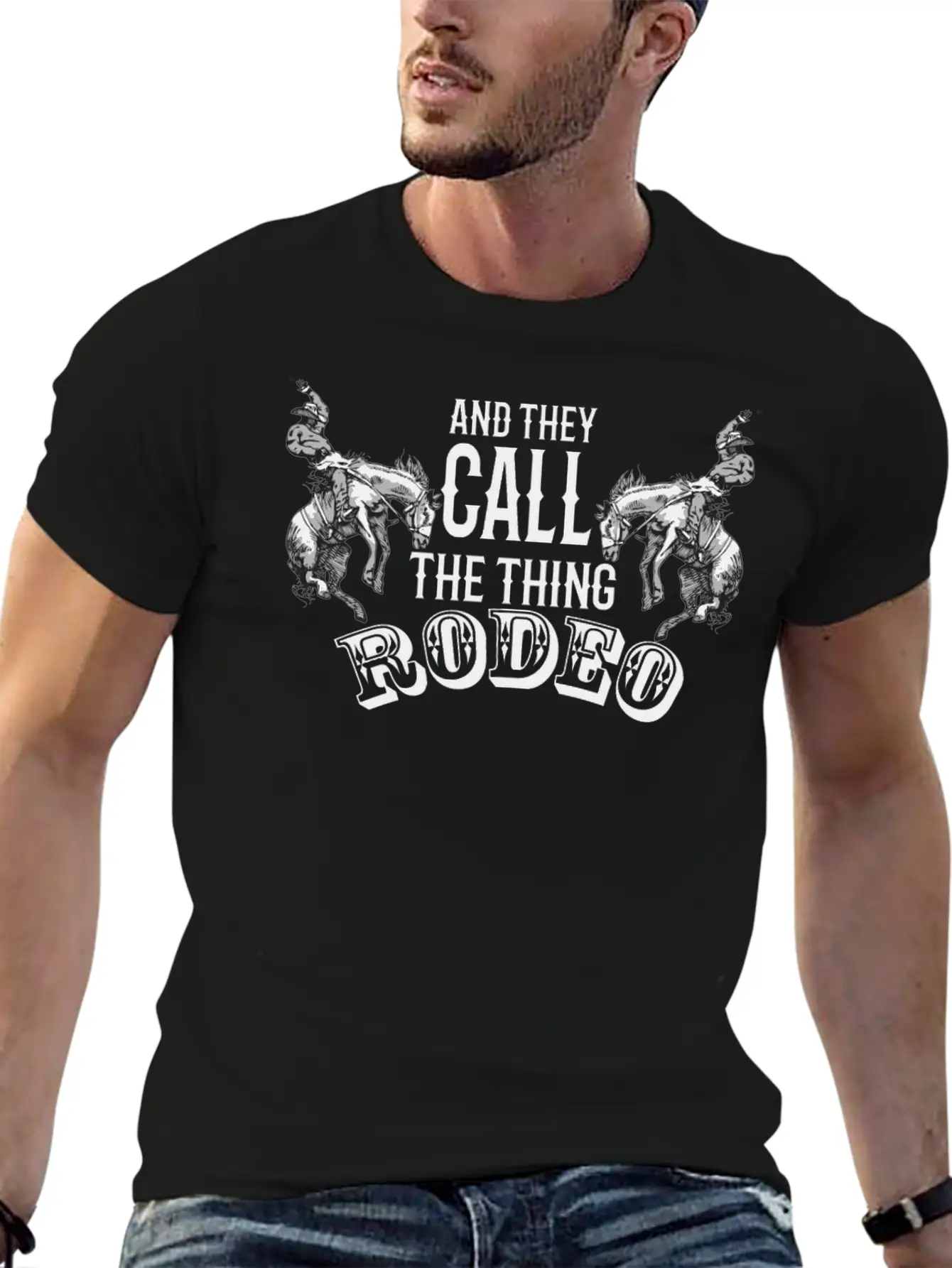 Rodeo, Embellishments, Country, Cowboys Unisex Short Sleeve Soft Cotton T-Shirt – Casual Everyday Wear
