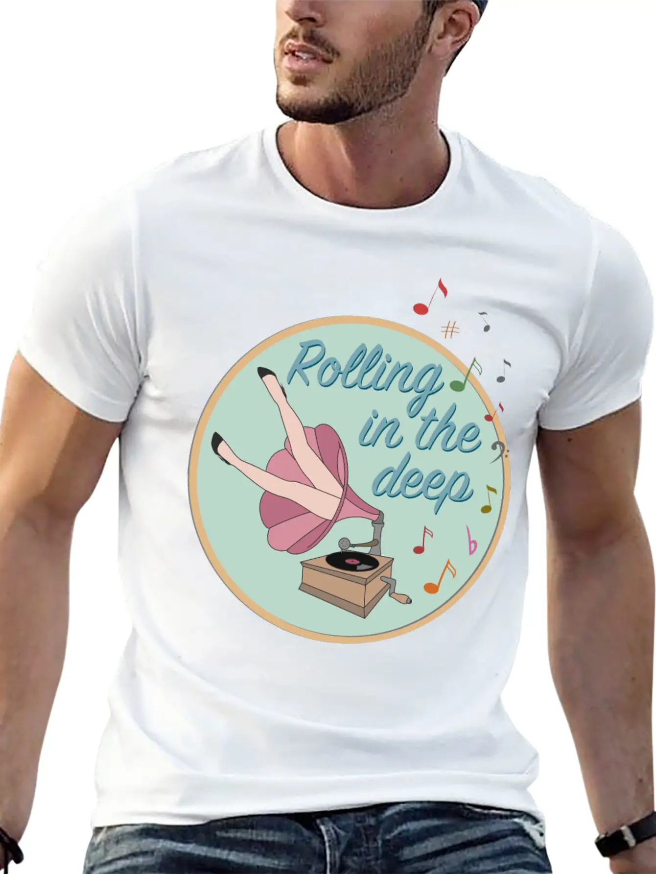 Rolling In The Deep Unisex Casual T-Shirt – Clean Design For Daily Comfort