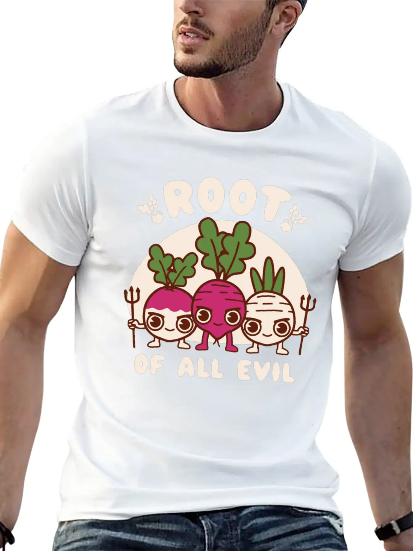 Root Of All Evil Unisex Casual T-Shirt – Clean Design For Daily Comfort