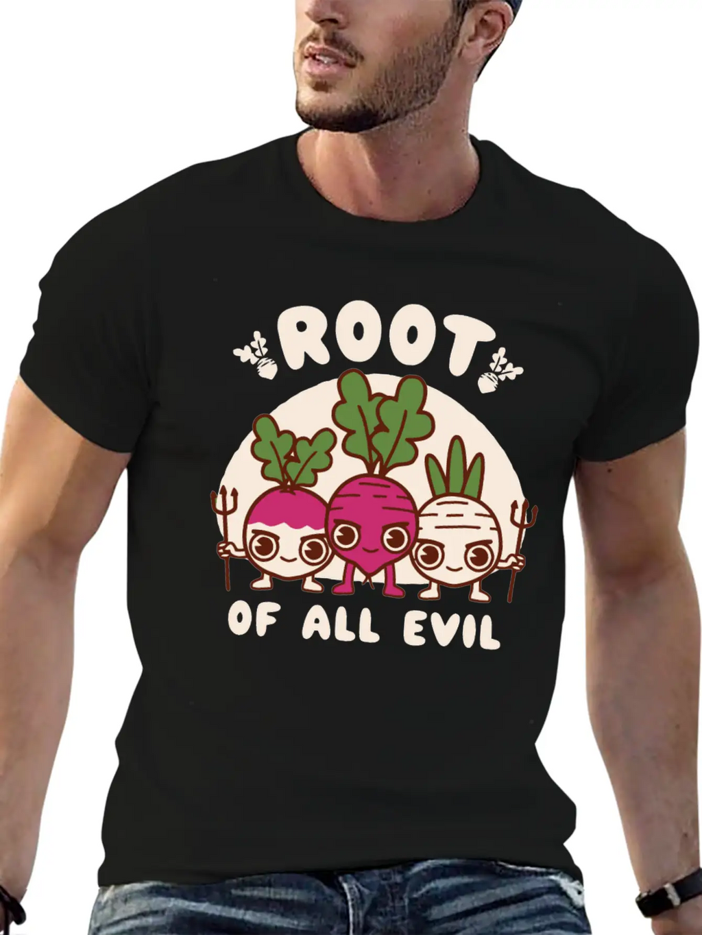 Root Of All Evil Unisex Casual T-Shirt – Clean Design For Daily Comfort