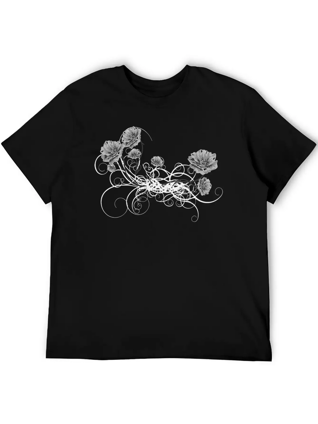 Rose Floral Flourish 7 Unisex Short Sleeve Soft Cotton T-Shirt – Casual Everyday Wear
