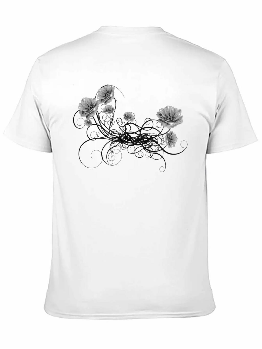 Rose Floral Flourish 7 Unisex Short Sleeve Soft Cotton T-Shirt – Casual Everyday Wear