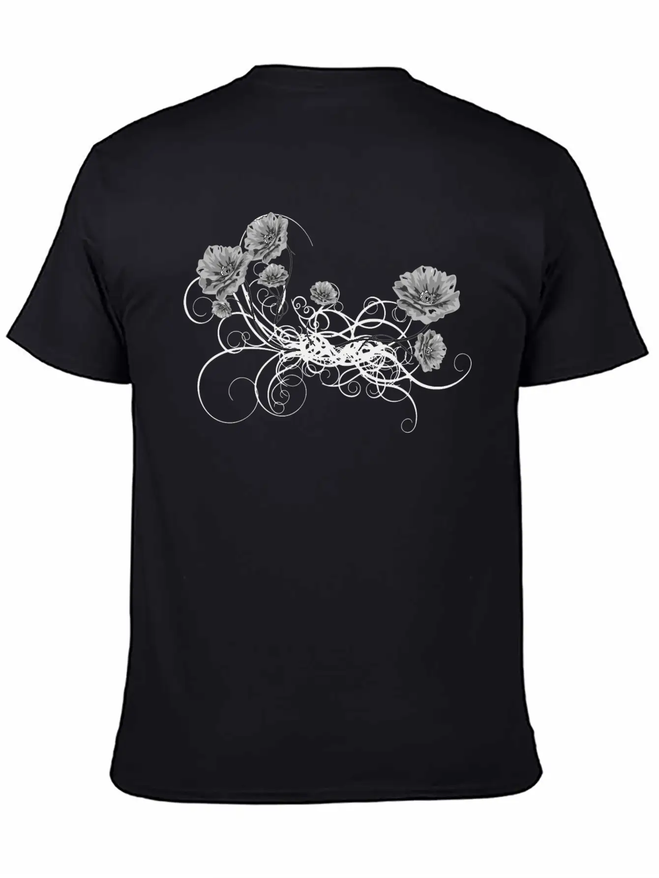 Rose Floral Flourish 7 Unisex Short Sleeve Soft Cotton T-Shirt – Casual Everyday Wear