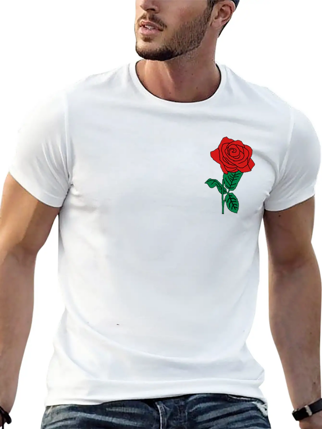 Rose_flowers_rs14 Unisex Short Sleeve Soft Cotton T-Shirt – Casual Everyday Wear