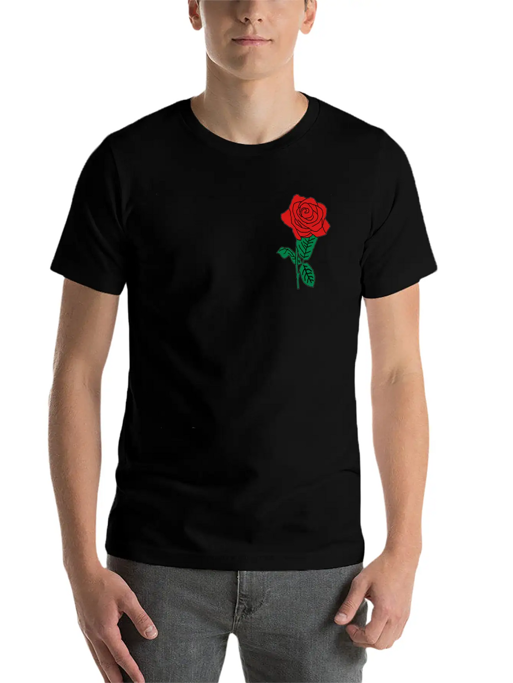 Rose_flowers_rs14 Unisex Short Sleeve Soft Cotton T-Shirt – Casual Everyday Wear