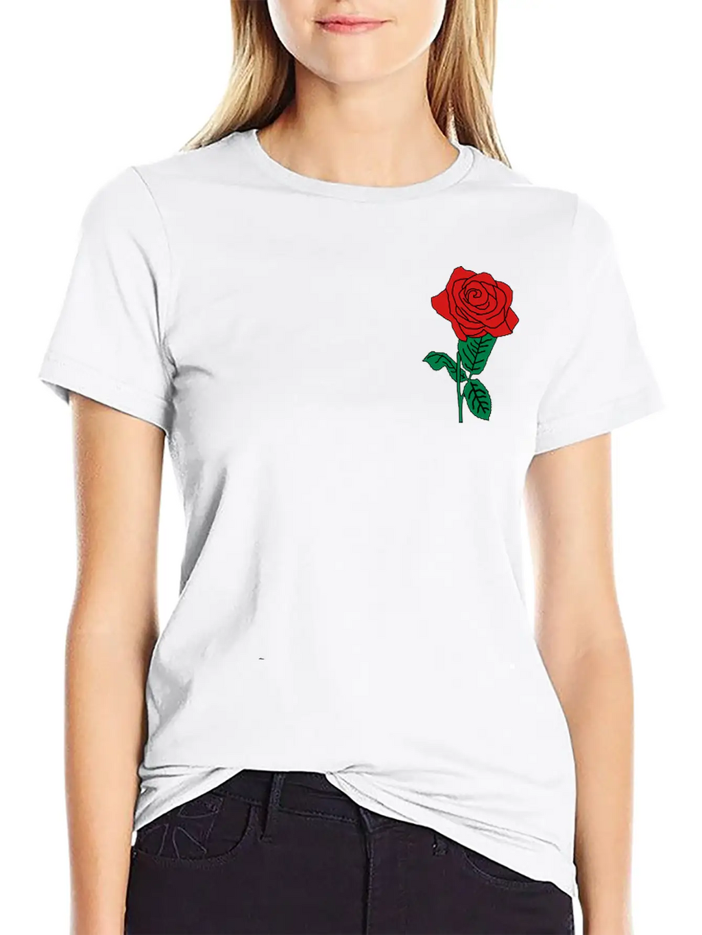 Rose_flowers_rs14 Unisex Short Sleeve Soft Cotton T-Shirt – Casual Everyday Wear