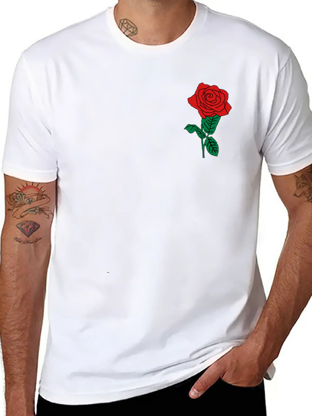 Rose_flowers_rs14 Unisex Short Sleeve Soft Cotton T-Shirt – Casual Everyday Wear