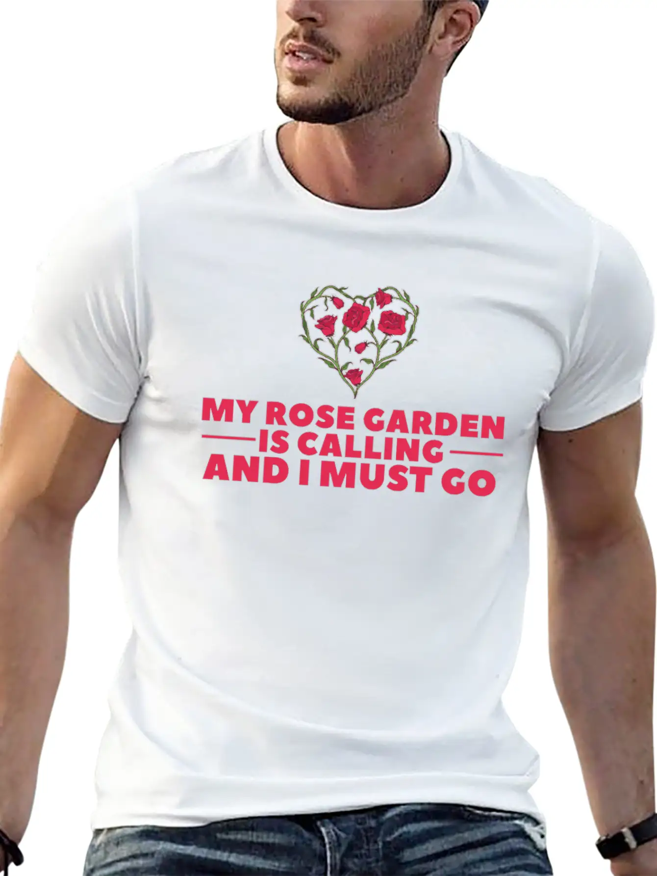 Rose Garden Roses Gardening Breathable Soft Cotton T-Shirt – Timeless Casual Look