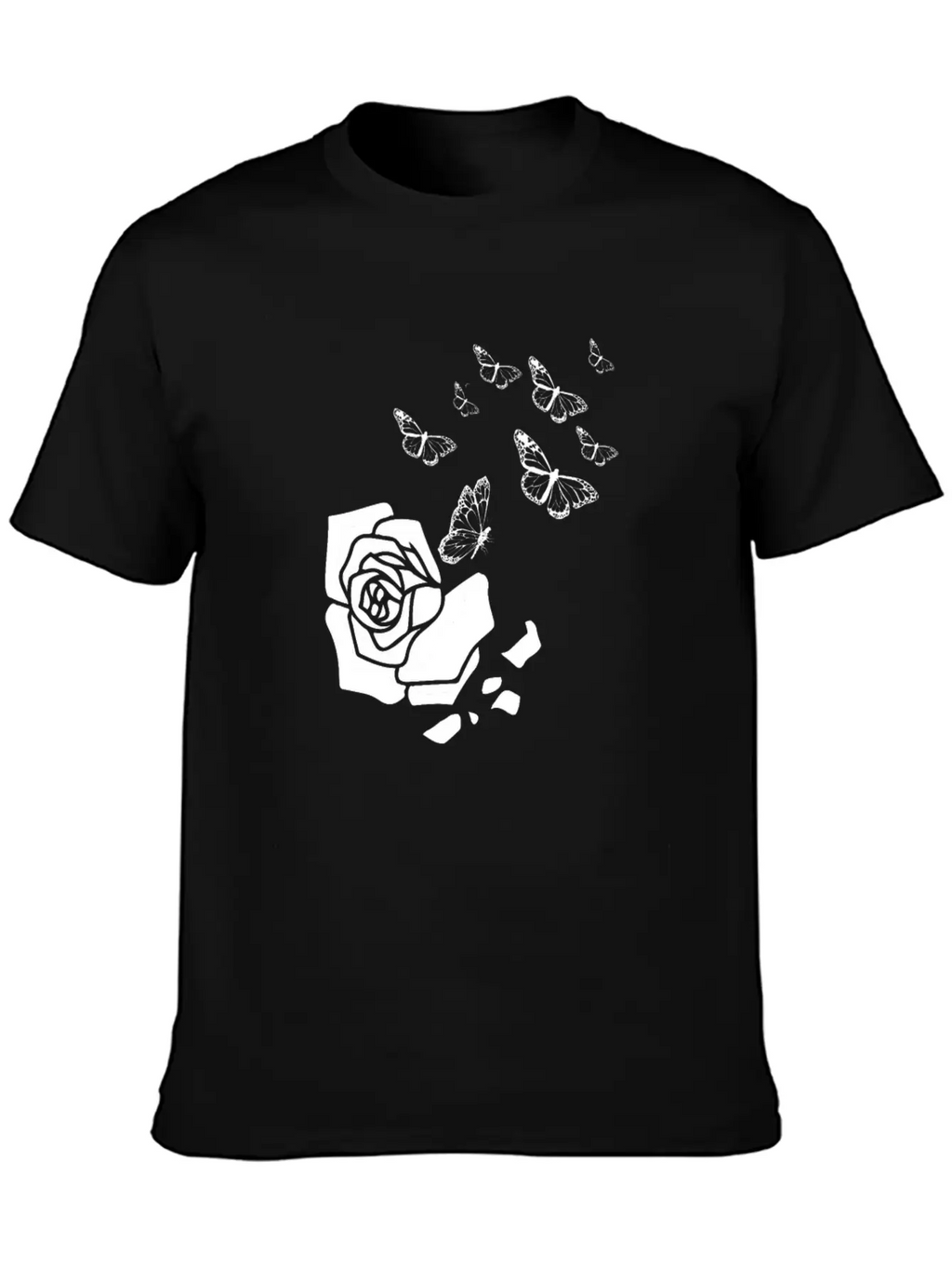 Rose Gardening Butterfly Essential Cotton Tee For Daily Outfits – Unisex Style