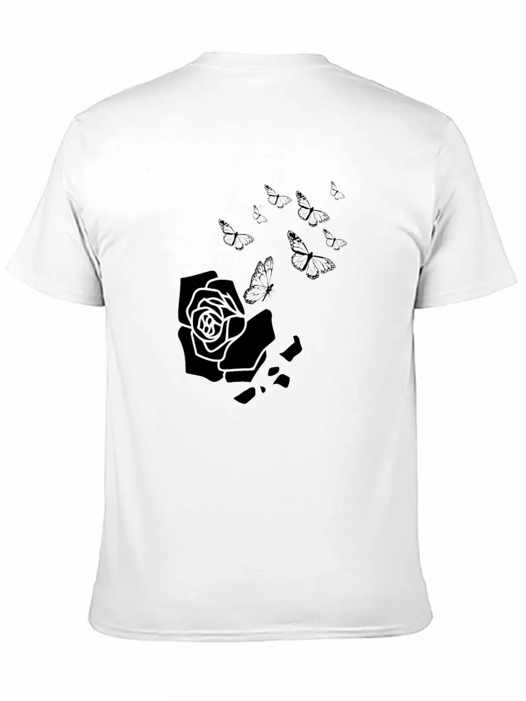 Rose Gardening Butterfly Essential Cotton Tee For Daily Outfits – Unisex Style