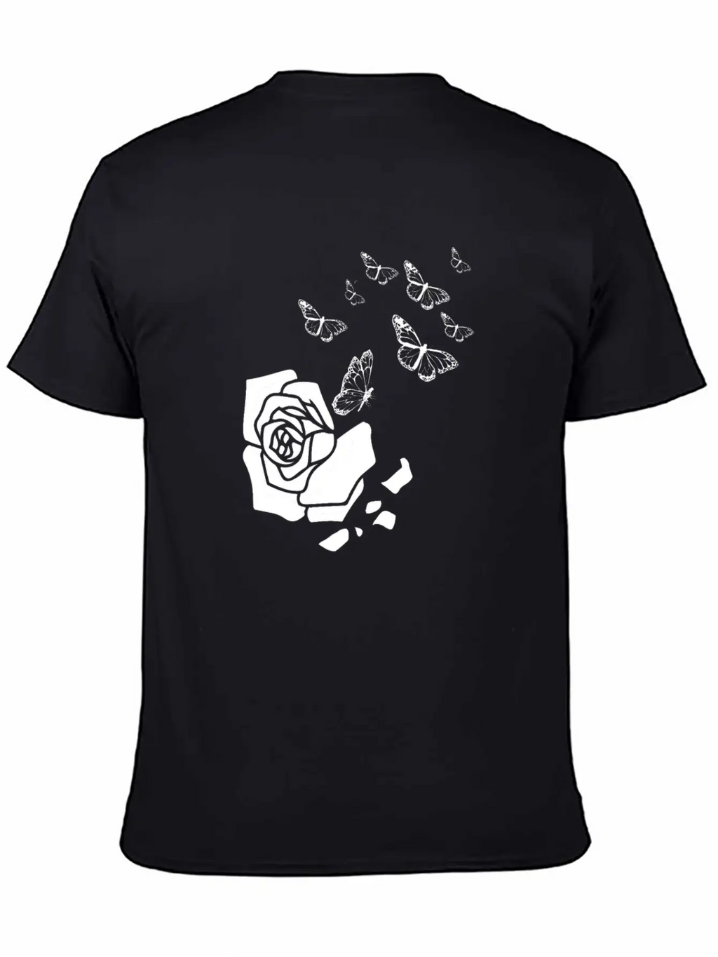 Rose Gardening Butterfly Essential Cotton Tee For Daily Outfits – Unisex Style