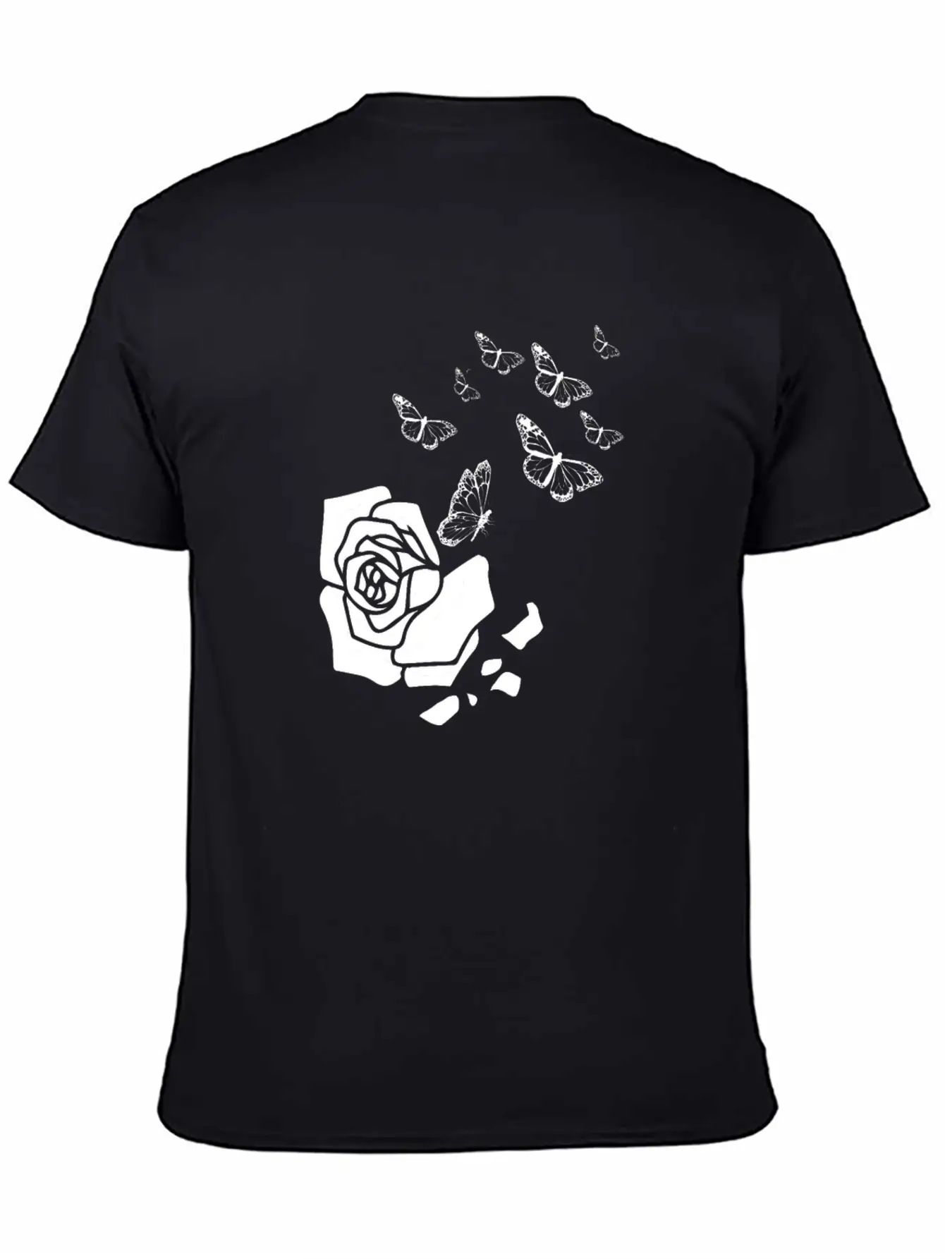 Rose Gardening Butterfly Essential Cotton Tee For Daily Outfits – Unisex Style