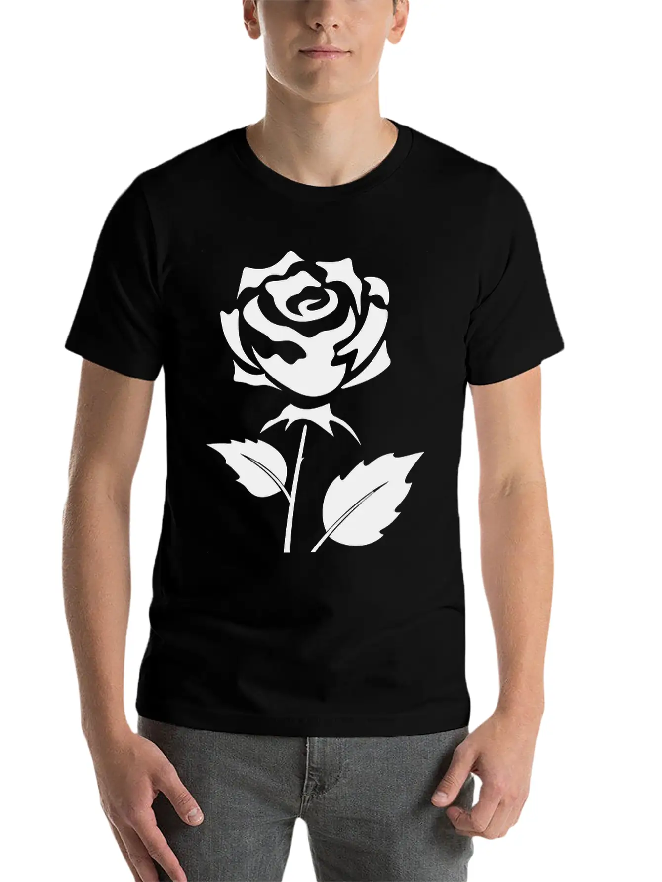 Rose Unisex Casual T-Shirt – Clean Design For Daily Comfort