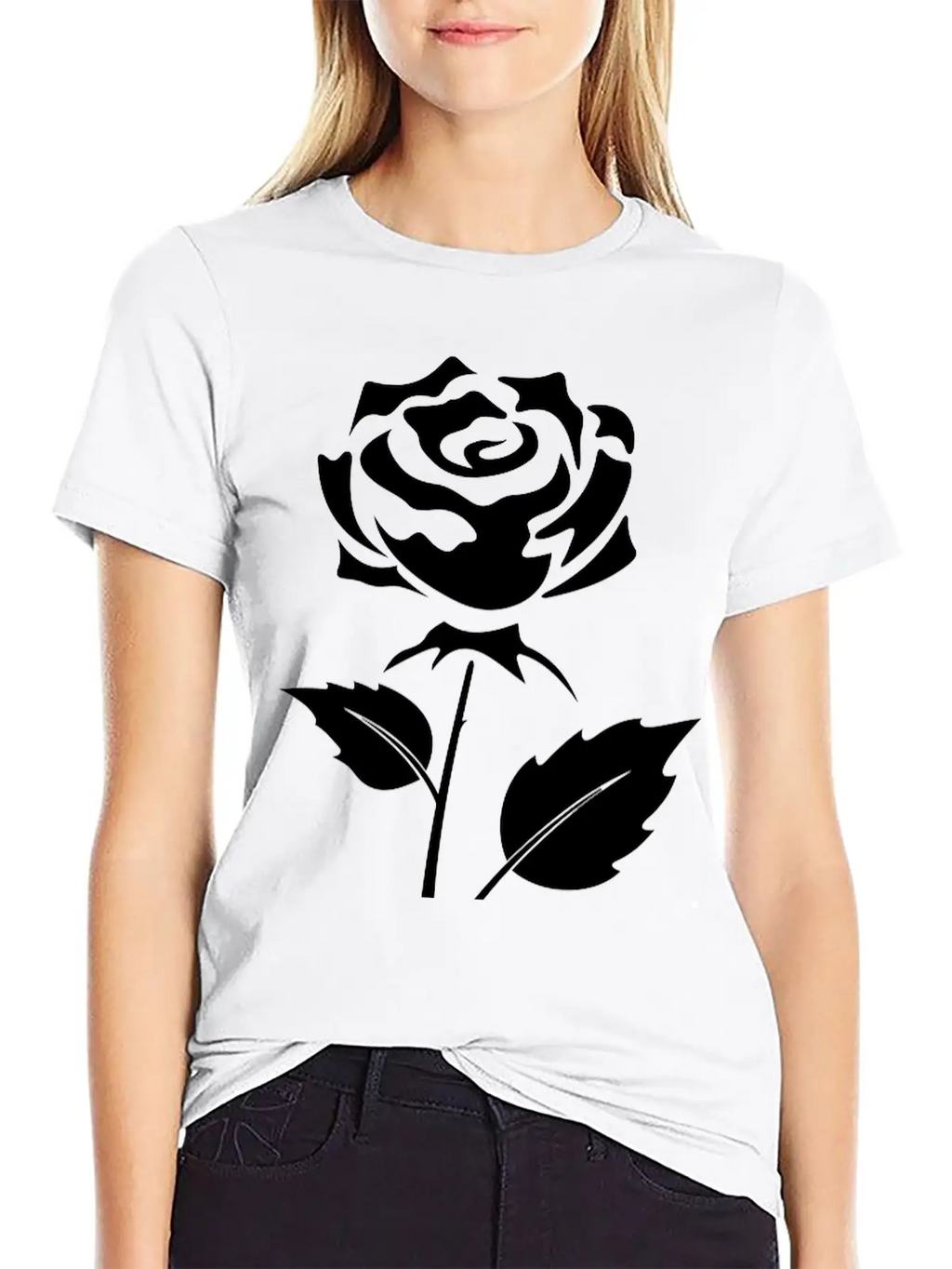 Rose Unisex Casual T-Shirt – Clean Design For Daily Comfort
