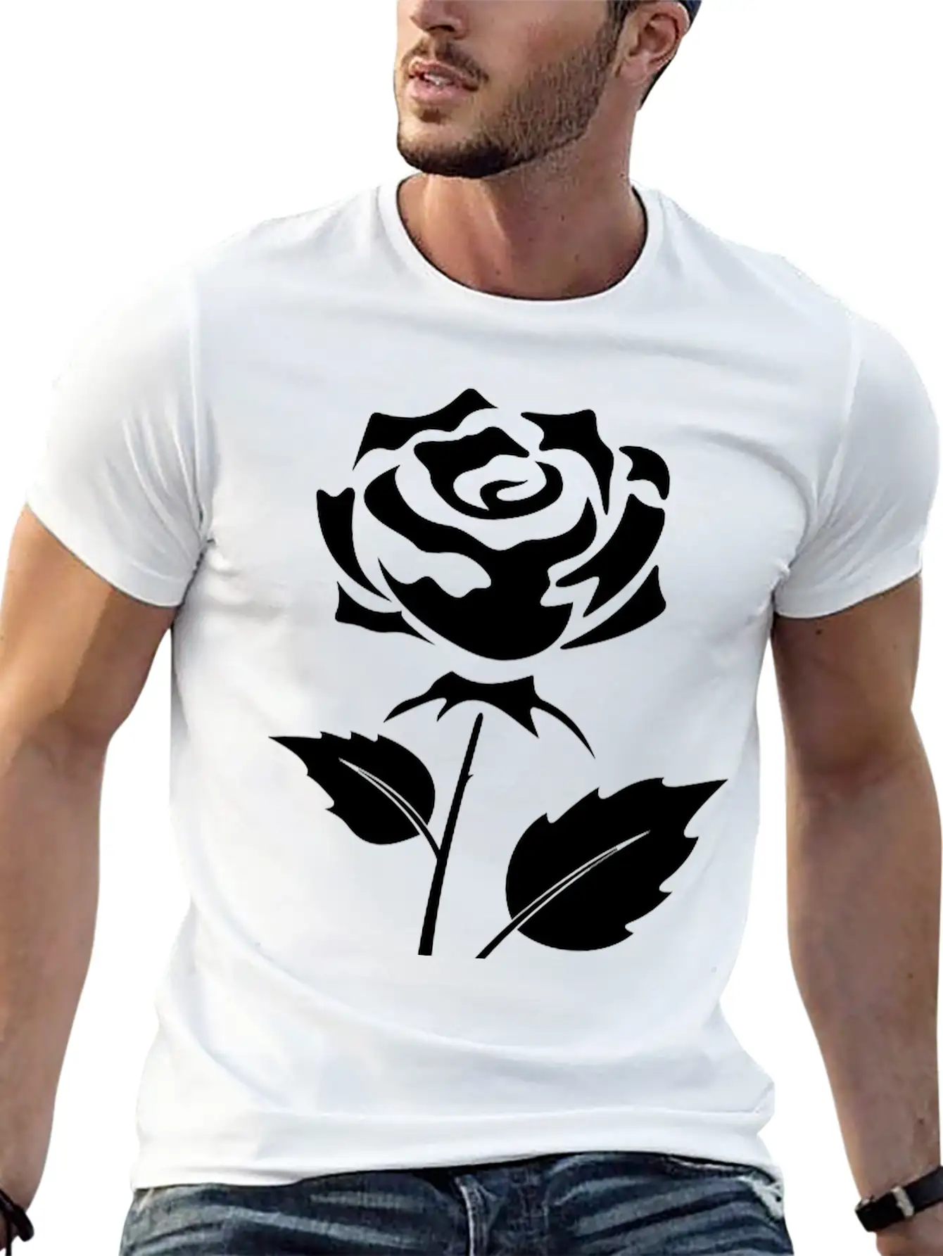 Rose Unisex Casual T-Shirt – Clean Design For Daily Comfort