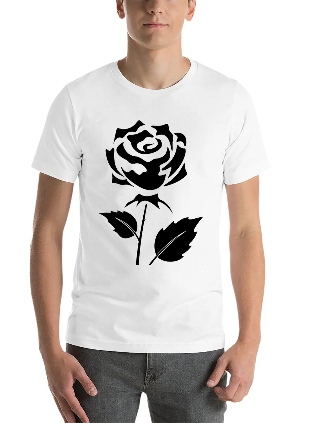 Rose Unisex Casual T-Shirt – Clean Design For Daily Comfort