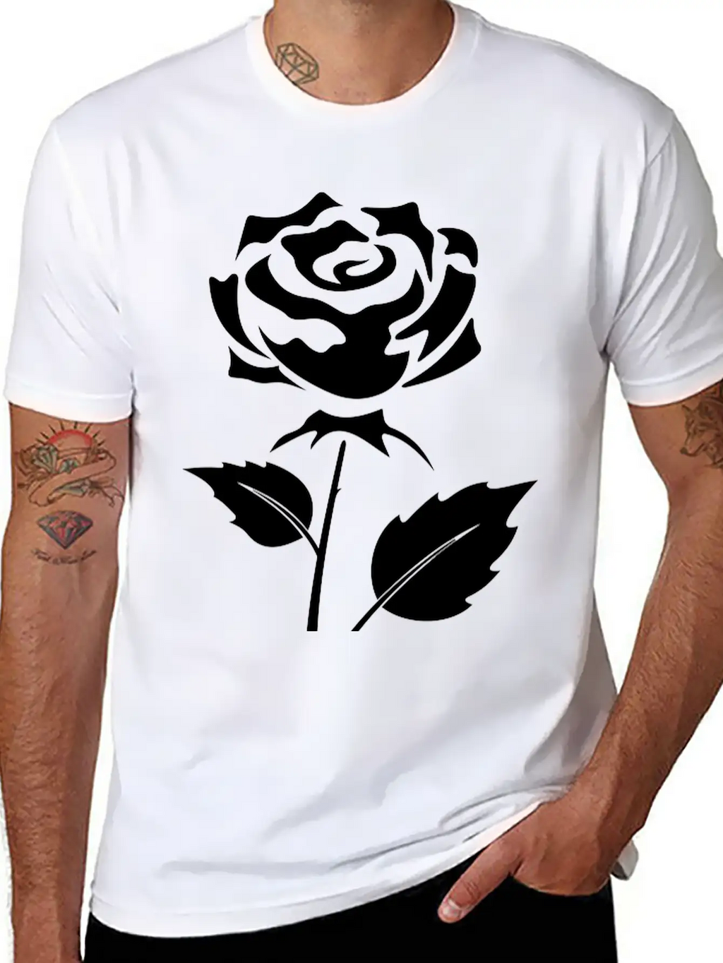Rose Unisex Casual T-Shirt – Clean Design For Daily Comfort