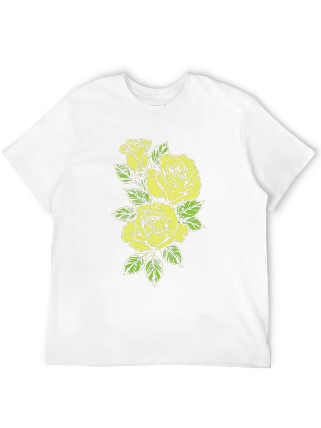 Rose Yellow Nature Tattoo Symbol Flower Love Gift Unisex Short Sleeve Soft Cotton T-Shirt – Casual Everyday Wear