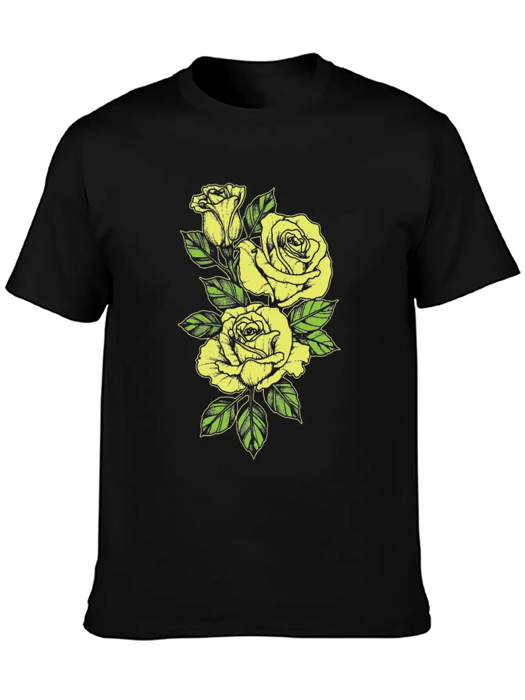Rose Yellow Nature Tattoo Symbol Flower Love Gift Unisex Short Sleeve Soft Cotton T-Shirt – Casual Everyday Wear