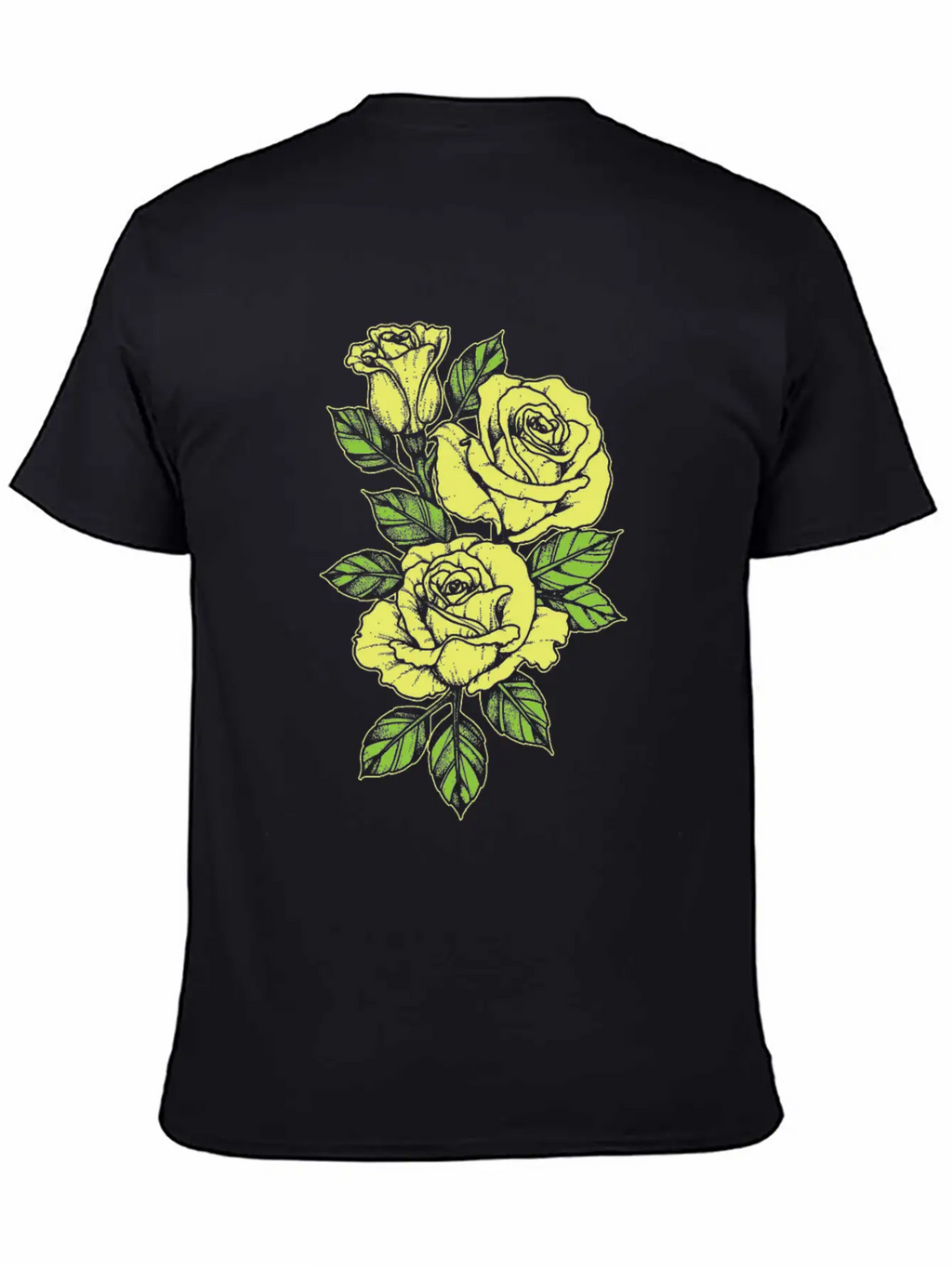 Rose Yellow Nature Tattoo Symbol Flower Love Gift Unisex Short Sleeve Soft Cotton T-Shirt – Casual Everyday Wear