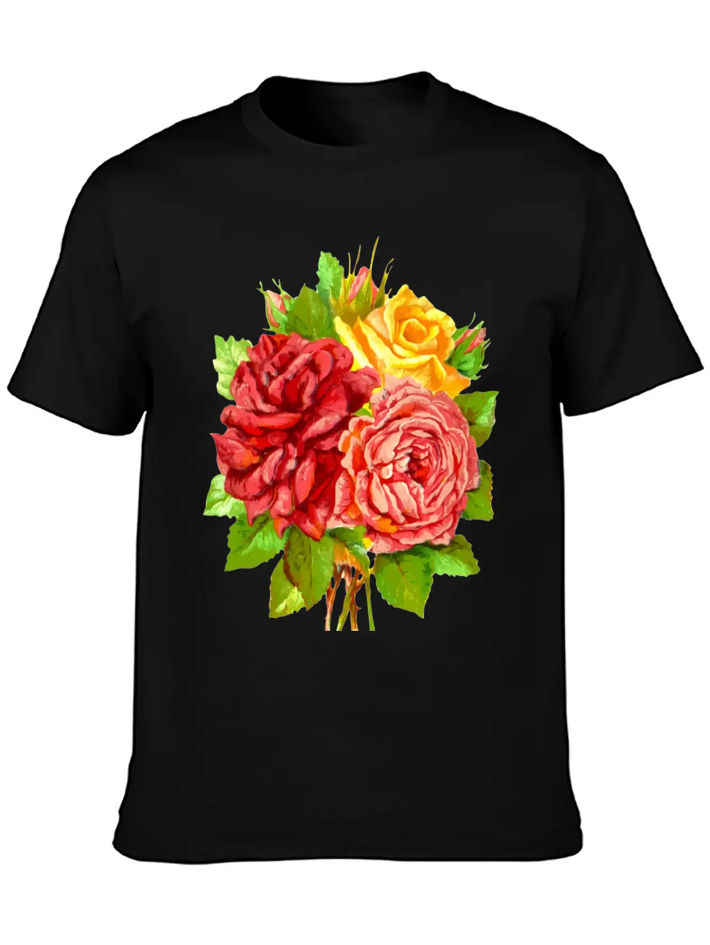 Roses Stylish Everyday T-Shirt – Unisex Basic Cotton Tee