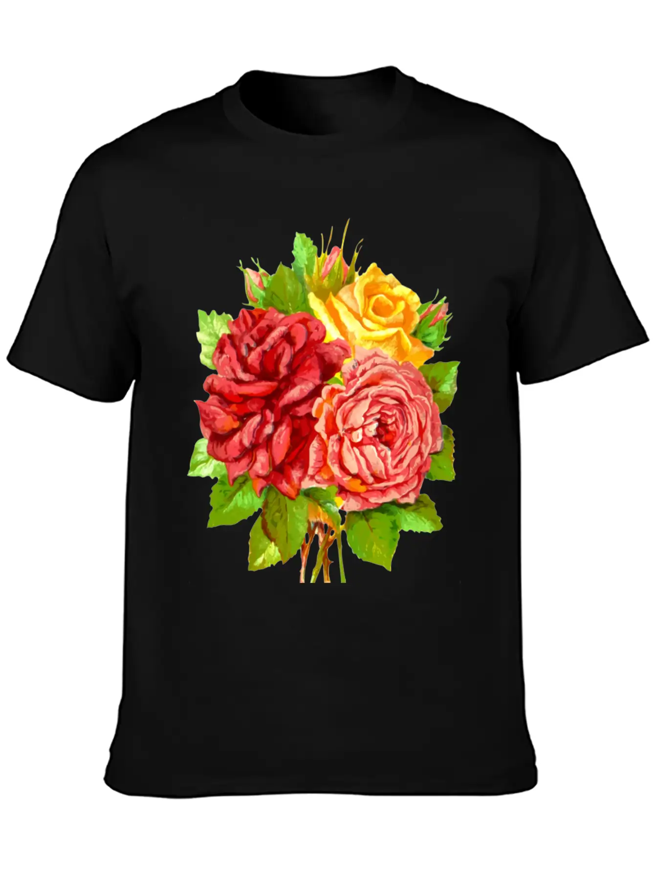 Roses Stylish Everyday T-Shirt – Unisex Basic Cotton Tee