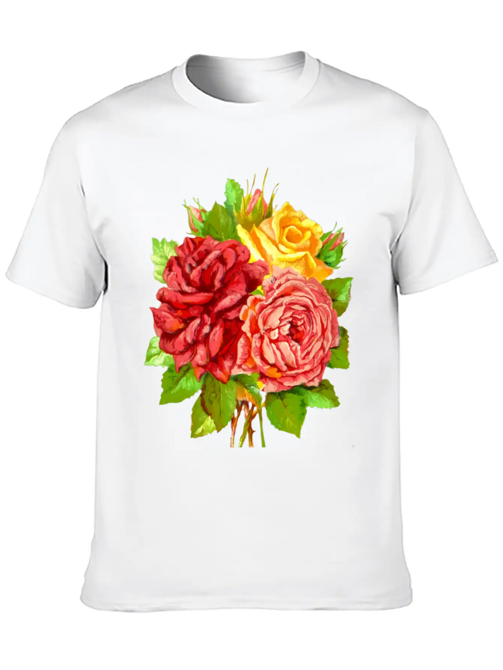 Roses Stylish Everyday T-Shirt – Unisex Basic Cotton Tee