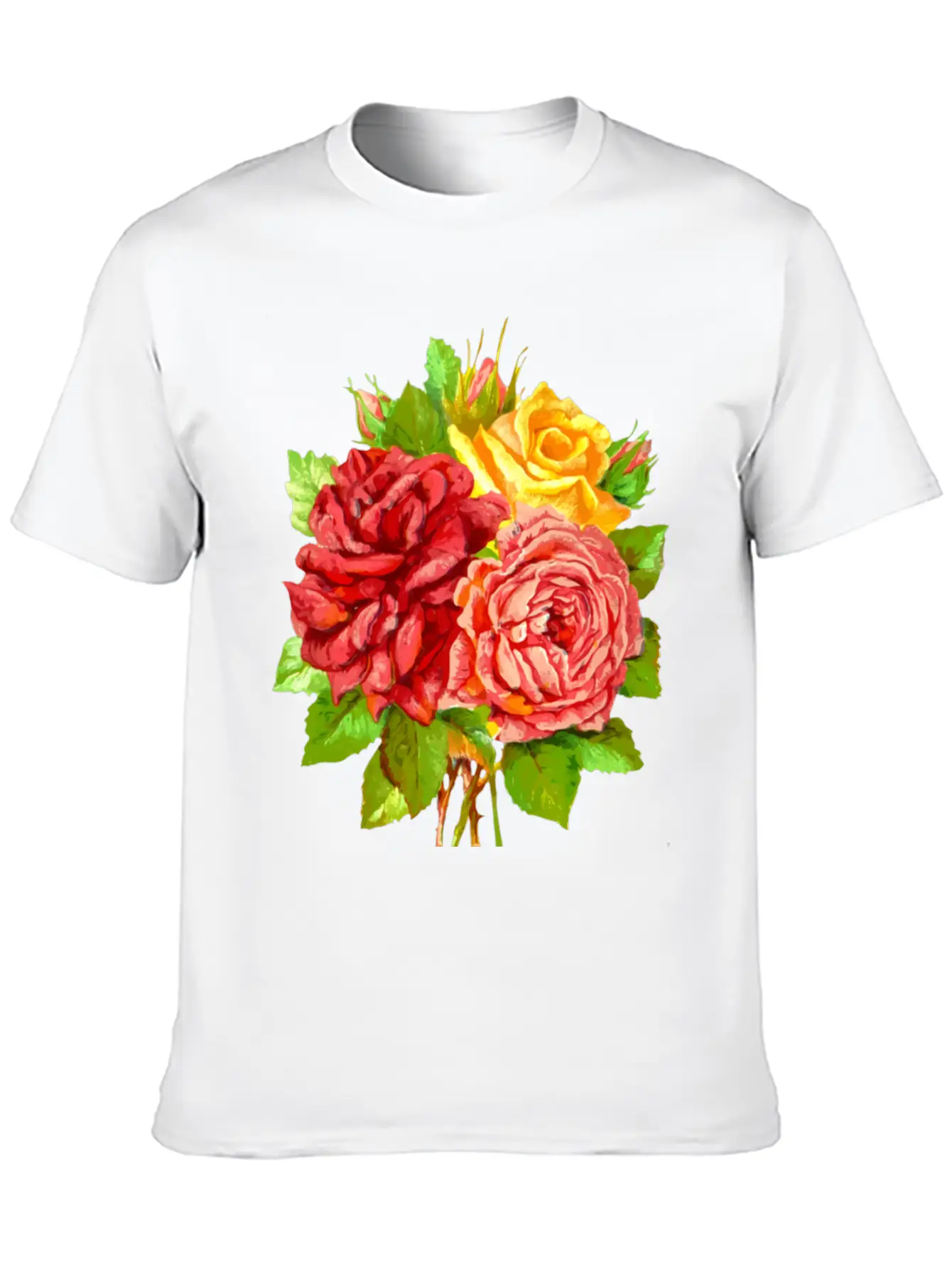 Roses Stylish Everyday T-Shirt – Unisex Basic Cotton Tee
