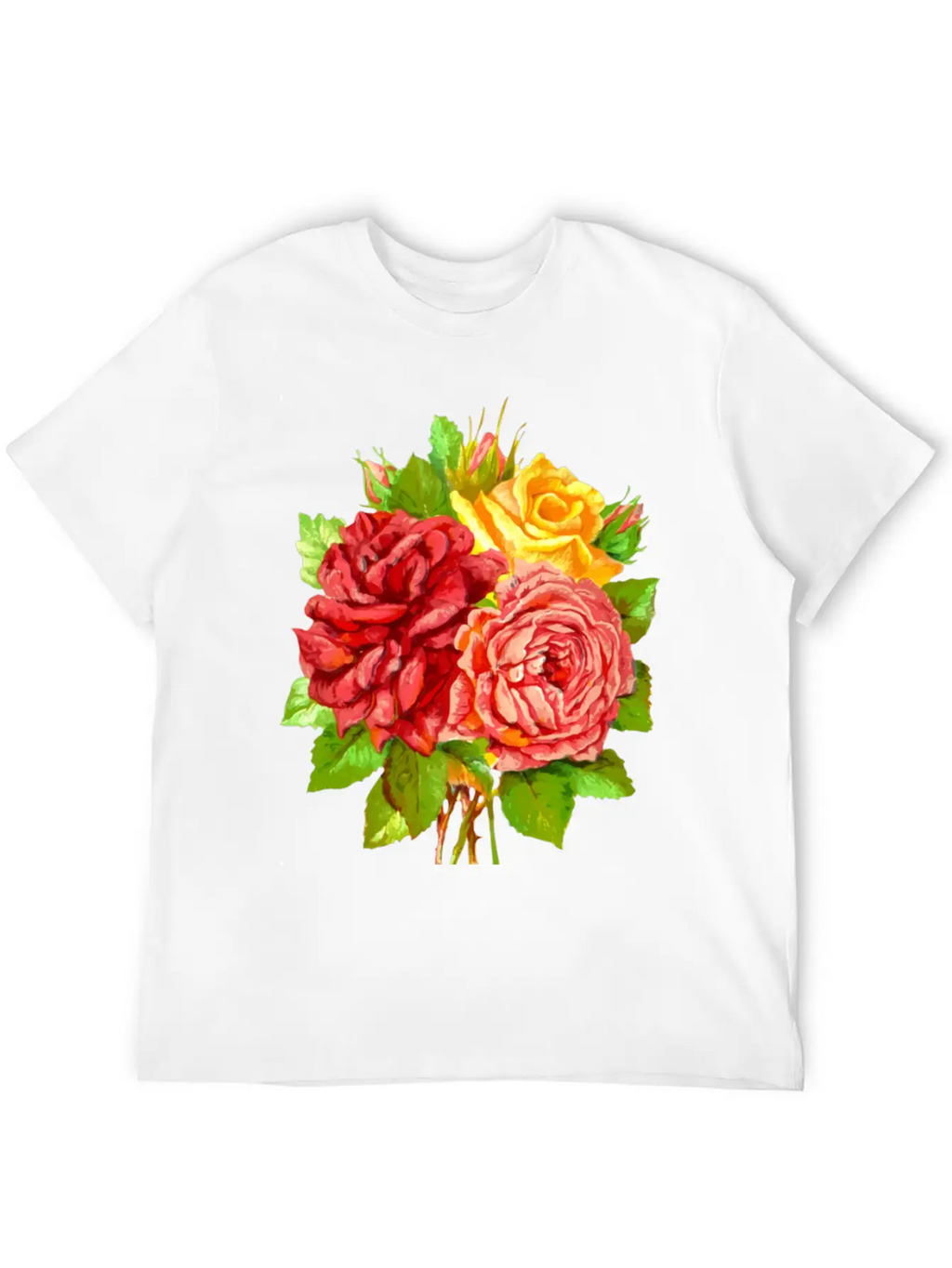 Roses Stylish Everyday T-Shirt – Unisex Basic Cotton Tee