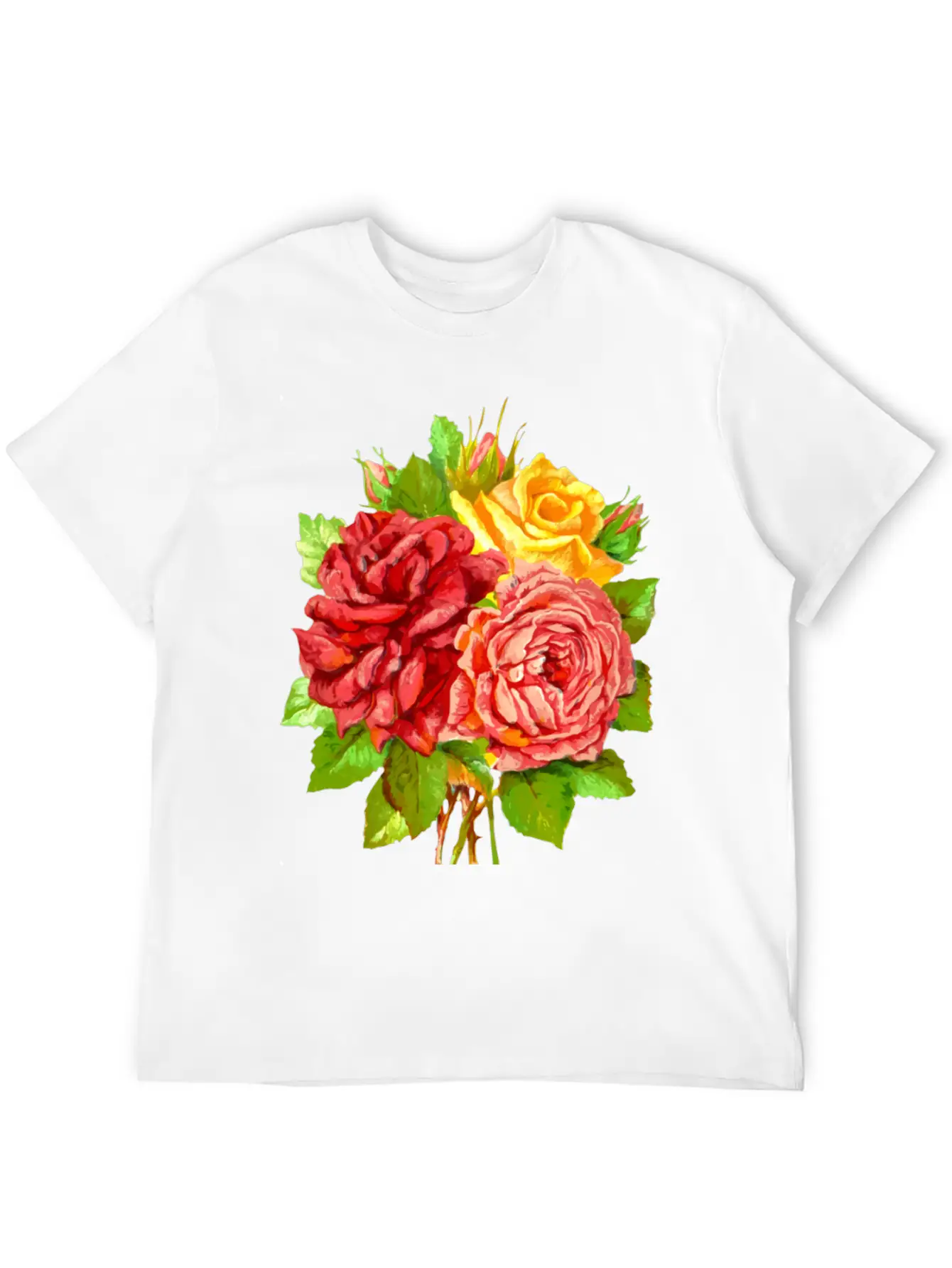 Roses Stylish Everyday T-Shirt – Unisex Basic Cotton Tee