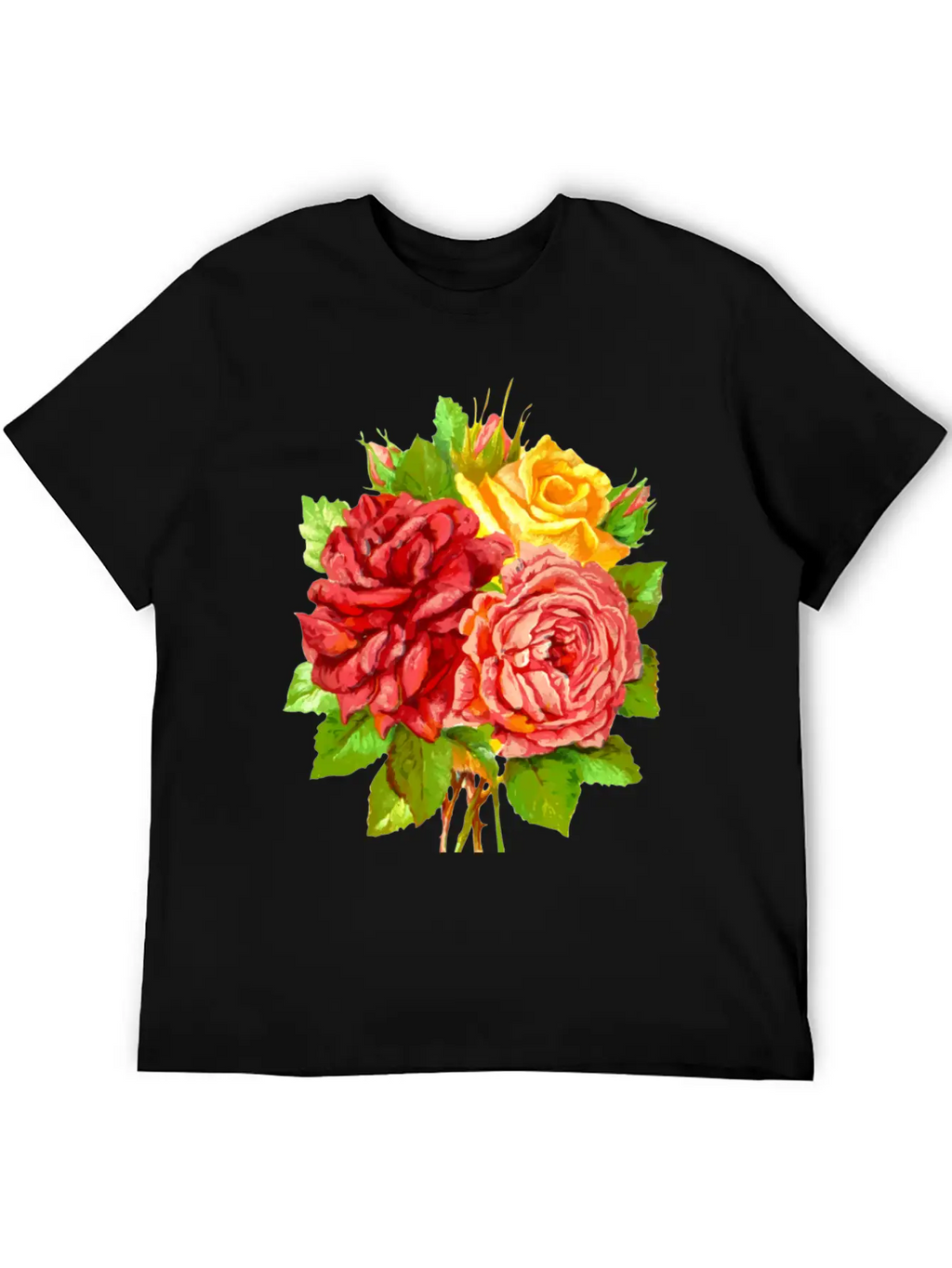 Roses Stylish Everyday T-Shirt – Unisex Basic Cotton Tee