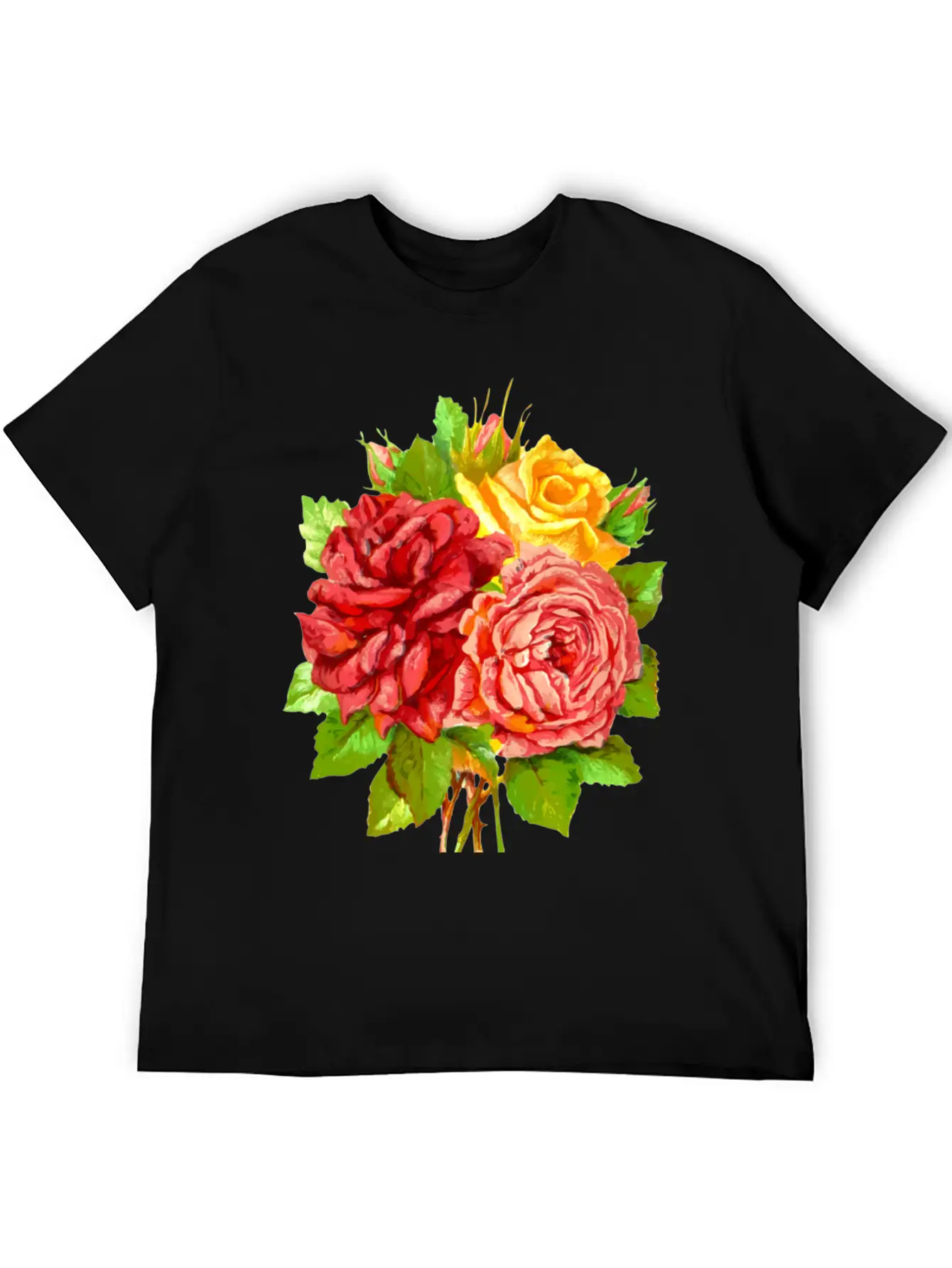 Roses Stylish Everyday T-Shirt – Unisex Basic Cotton Tee