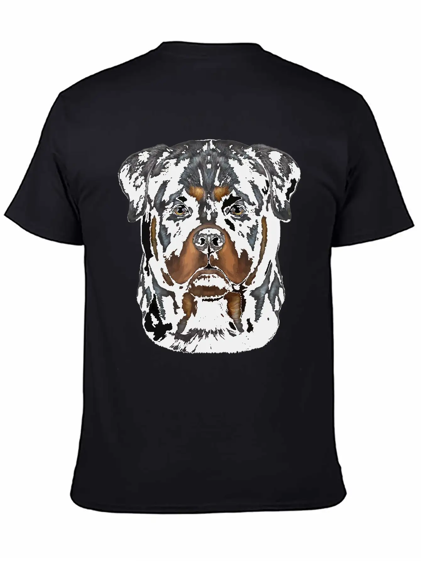 Rottweiler Dog Face Zip Unisex Casual T-Shirt – Clean Design For Daily Comfort
