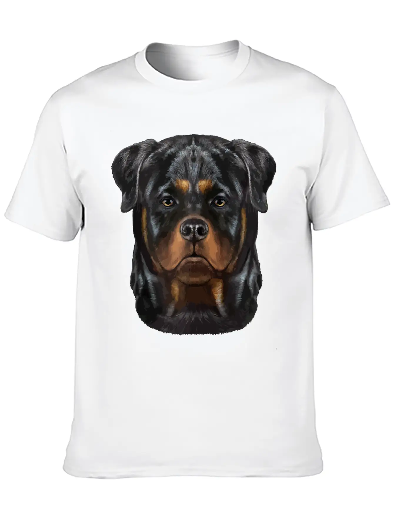 Rottweiler Dog Face Zip Unisex Casual T-Shirt – Clean Design For Daily Comfort