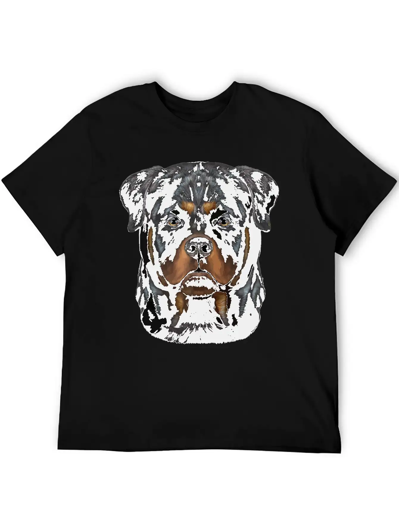 Rottweiler Dog Face Zip Unisex Casual T-Shirt – Clean Design For Daily Comfort