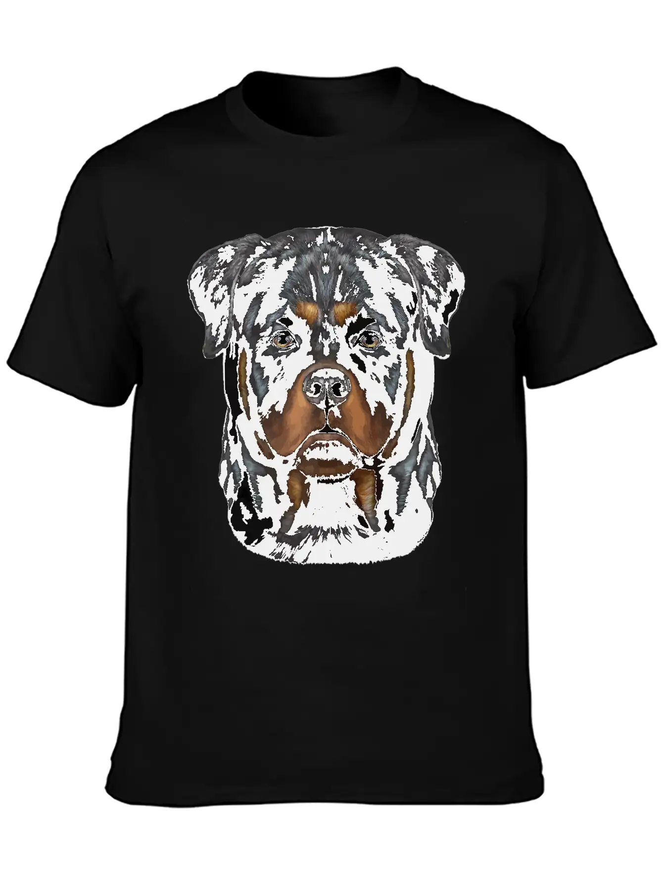Rottweiler Dog Face Zip Unisex Casual T-Shirt – Clean Design For Daily Comfort