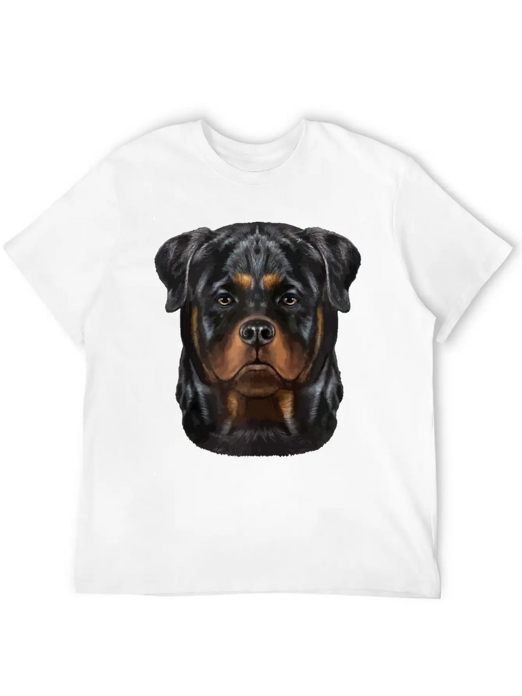 Rottweiler Dog Face Zip Unisex Casual T-Shirt – Clean Design For Daily Comfort